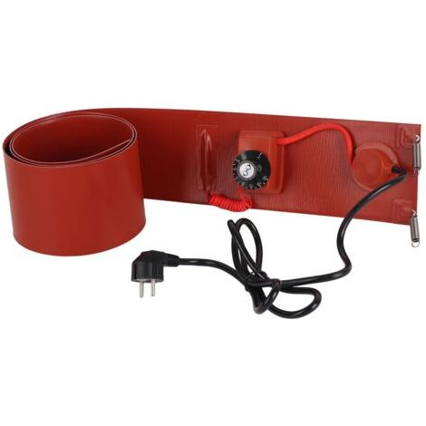 RHG Chauffe-fût en métal 200LBande chauffante 1000WSilicone haute qualitéDimensions 125x1740mm pour chauffage efficace - 125mmx1740mm (1/5)