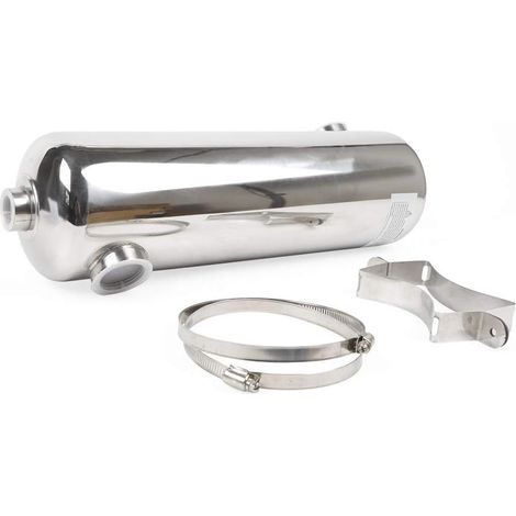 Intercambiador de calor, intercambiador de calor para piscinas de acero inoxidable, 292 x 134 mm (longitud x diámetro), 28 KW, calefacción para piscinas, saunas, etc.