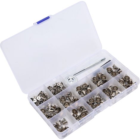 Rivets Punk en forme de seau, pointes en alliage de zinc, accessoires de loisirs créatifs avec outil d'installation (1/5)