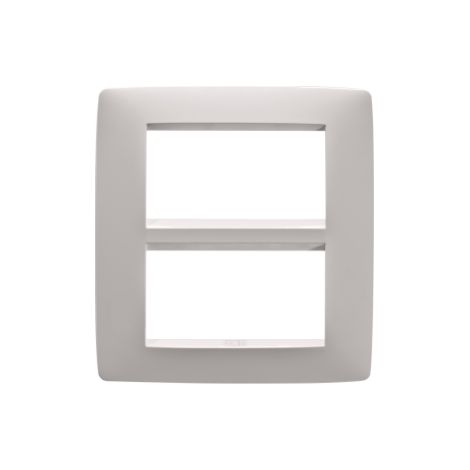 PLAQUE ONE 4+4P NATUREL BEIGE SATIN GEWISS GW16108VL (1/2)