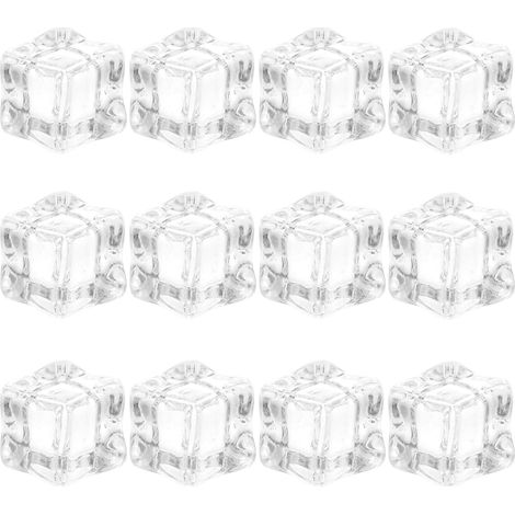 130 faux glaçons en acrylique, pierres de glace artificielles de 18 mm, décoration de table, remplissage de vase, effets réalistes et éclatants. (1/5)