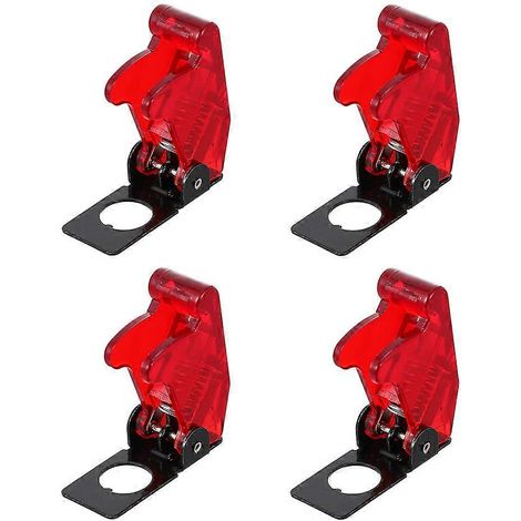 Lot de 4 capuchons de protection pour interrupteurs à bascule-4.60X2.70X1.80CM-Red (1/2)