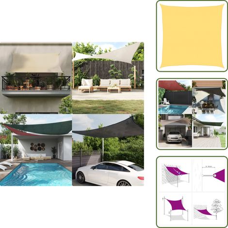 HDPE - vidaXL Vela Parasole 160 g/m² Beige 6x6 m in HDPE - Protezione UV