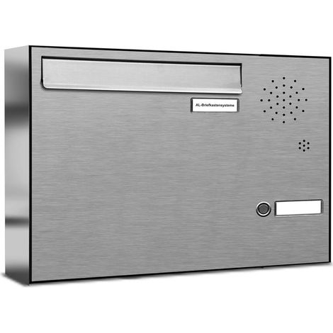 1er V2A Edelstahl Briefkastenanlage für Tür- Zaundurchwurf Klingel (1/5)