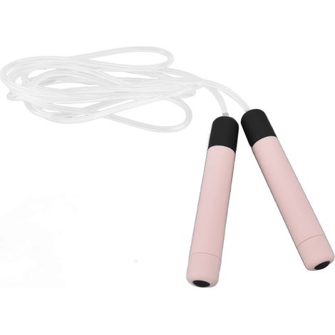 Corde à sauter lumineuse de 2,8 mètres avec poignées antidérapantes en ABS, rose. (1/5)
