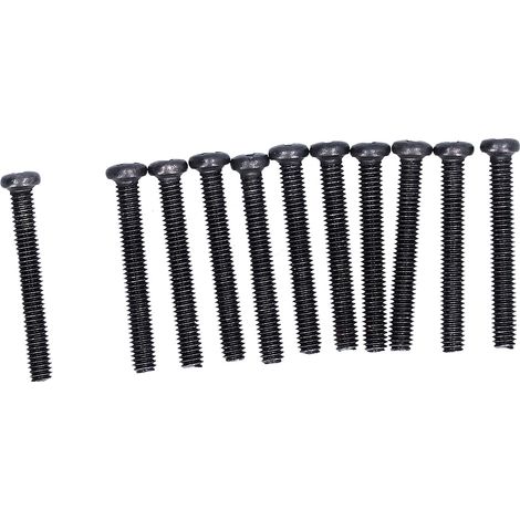 50 vis à métaux à tête cylindrique en acier DIN 7985, entièrement filetées, zinguées noires, M4x30 (1/5)