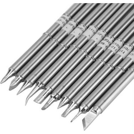 ,Pointes de fer à souder série T12, outil de soudage de remplacement pour Station de retouche FX-951, 10 pièces (1/4)