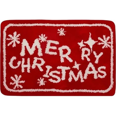 1 pcs Paillasson de Noel, Tapis de Sol de Noël, Tapis de Noël Paillassons, Tapis de Porte 40x60 cm, Tapis Maison Entrée (1/5)
