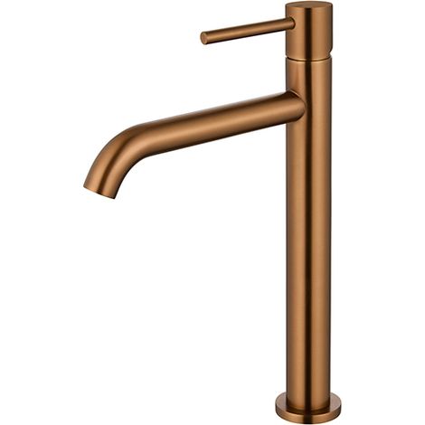 Edouard Rousseau – Mitigeur lavabo haut SCRIPY – Bec élevé pour vasque à poser – Aérateur économie d’eau 6,6 L/min – Corps laiton avec fixation écrou