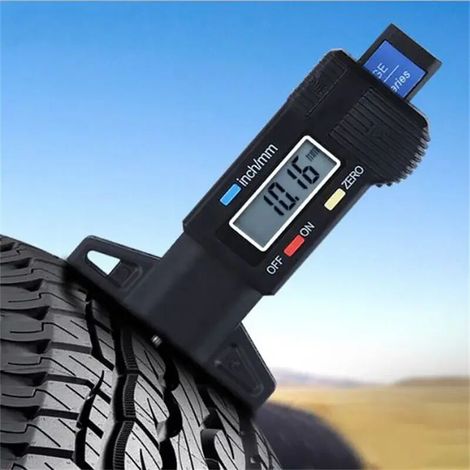 Jauge de profondeur de bande de roulement pour pneu de voiture jauges d'épaisseur de mètre de pneu Automobile détection d'usure des pneus outils de mesure étrier de profondeur (1/5)