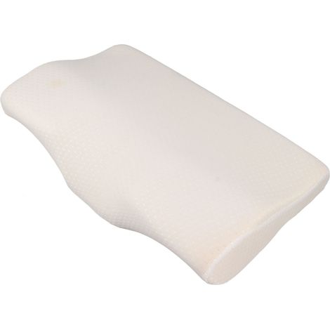 Weißes Nackenkissen aus Memory-Schaum, atmungsaktiv, ergonomisches Design, langsame Rückstellkraft für das Schlafzimmer (1/5)