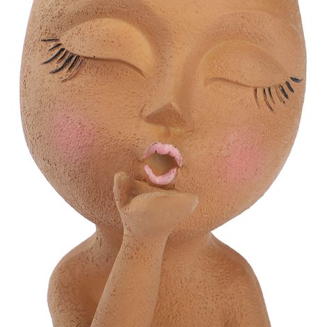 Pot de Fleurs Visage en Résine pour Jardin - Décoration Extérieure Créative