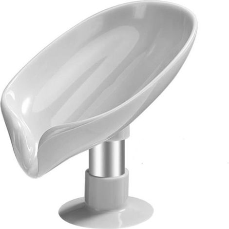 Porte-Savon Facile à Nettoyer NonPerforé pour la Douche,Porte-Savon Auto-videur en Forme de Feuille pour Salle.