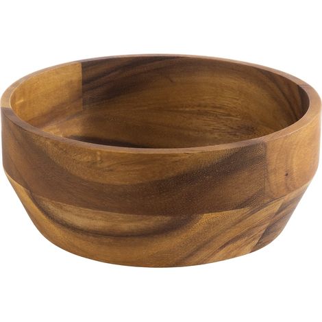 Bol en bois d'acacia pour collations, fruits, salade 21 x 8 cm (1/5)