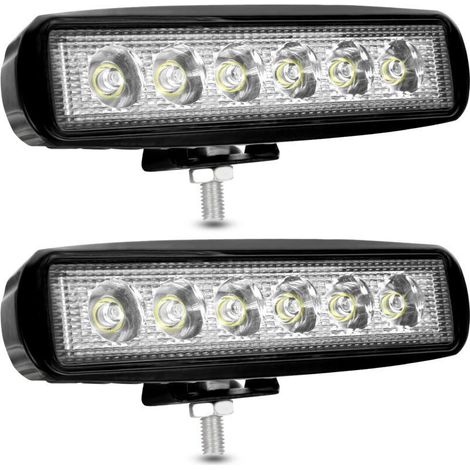 12V 18W LED-Arbeitsscheinwerfer, 12V LED-Spot-Flutlicht, 9200lm LED-Nebelscheinwerfer, Arbeitsscheinwerfer für Auto, LKW, Traktor, SUV, Boot [2 Stück]