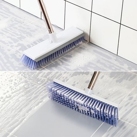 Brosse Pour Sol - Manche Long 120 Cm - Soies Rigides - Pour Piscine Salle De Bain Cuisine Extérieur - 1 Pièce (1/5)