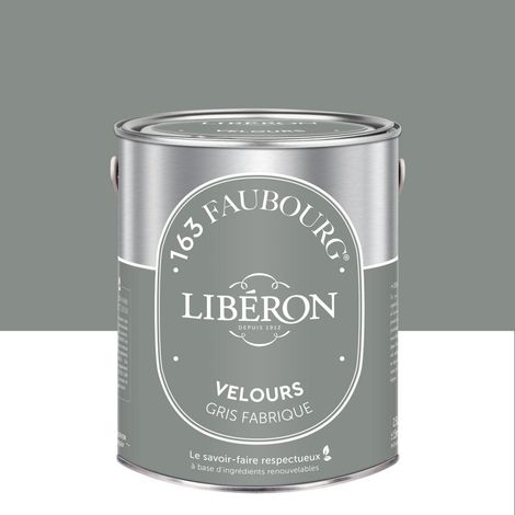 LIBERON Peinture gris fabrique multisupport 163 faubourg LIBÉRON velours 2.5 l (1/3)