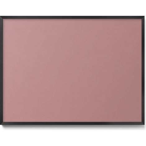 Tableau Magnétique en Métal pour Aimants - Motif Couleur rose pastel - Minimaliste - Cadre Noir - 80x60 cm - Tableau Métallique Aimanté