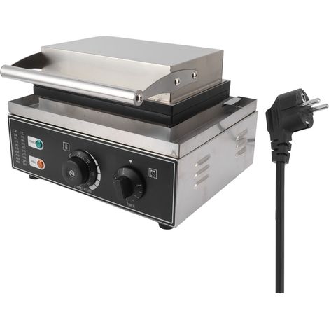 Gaufrier professionnel pour donuts 5 trous, chauffage double face, acier inoxydable, antiadhésif, machine à beignets, prise UE 220V (1/5)