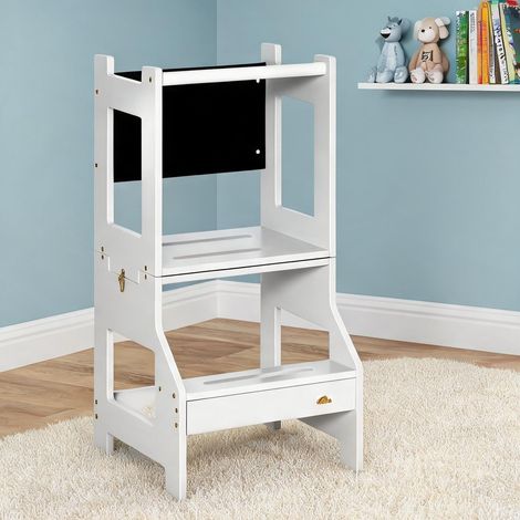 Tour d'apprentissage enfant trapézoïdale convertible en bureau (1/5)