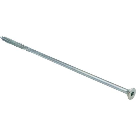 Vis charpente TEKOR Tête fraisée Cranté TORX T40 10X320 Filetée sur 80 Pointe antifendage type 17 Acier zingué (1/5)