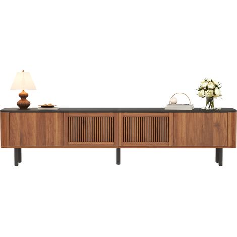 Meuble TV bas 190x35x45 cm design unique panneau TV console multimédia salon chambre contemporain (1/5)