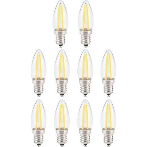 Ampoule à filament LED rétro à intensité variable, ampoule LED E12 2W blanc chaud avec protection des yeux (1/5)