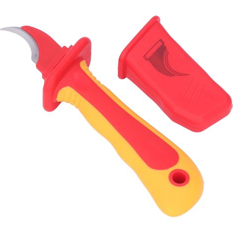 Hochspannungsisoliertes Elektrikermesser, antimagnetisch beständig, IEC60900-zertifizierter Drahtschneider, Sichelform, professionelles Sicherheitswerkzeug. (1/5)