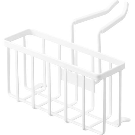 Porta spugna sospeso Home Tower per rubinetto, in metallo con protezione in silicone - Acciaio - Bianco (1/5)
