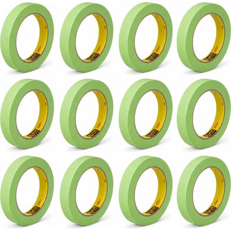 3M Scotch 233+ Nastro Mascheratura Verde 18 mm x 55 m – Bundle 12 Rotoli per Carrozzeria e Verniciatura Professionale (1/5)