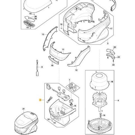 KIT ALLOGGIO BATTERIA PH 60V PL ORIGINALE STIGA - 118810842/0