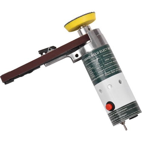 Ponceuse à bande électrique Mini ponceuse à bande Meuleuse électrique Petite rectifieuse avec bandes abrasives (1/4)