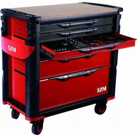 Werkzeugwagen extra breit 6 Schubladen SAM WERKZEUG 202 Werkzeuge Wartung Module abs - CPP-XL