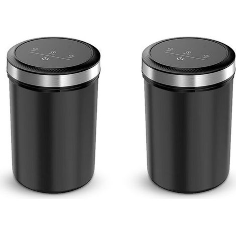 2 recipientes de café al vacío con tapas herméticas, vacío automático de 33 kPa y apagado mediante pantalla táctil, recipiente de almacenamiento de 1,6 L/54 oz.