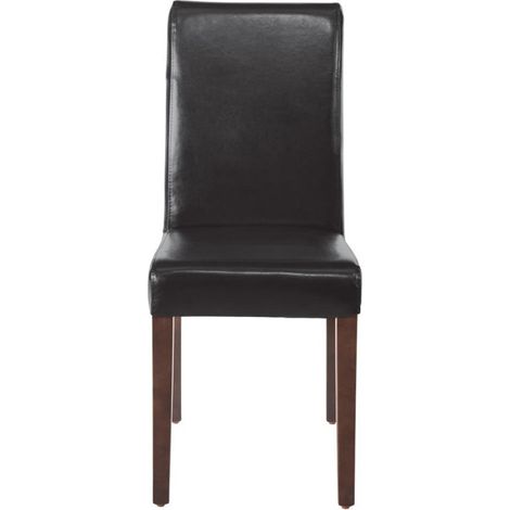Lot de 2 chaises en mousse rembourrées (H)480 mm, noir, marron foncé (1/5)