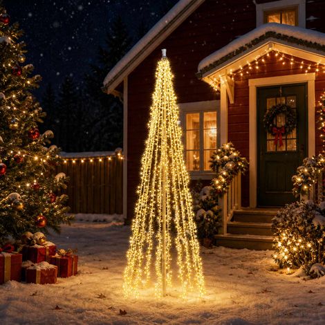 vidaXL Christmas tree lights with 10 LEDs 1550 LEDs Warm White (1/5)