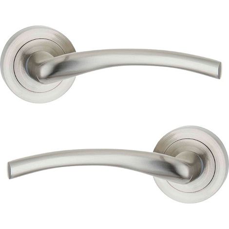 Maniglia per porta interna universale in alluminio satinato AGRA Round Classic (1/3)