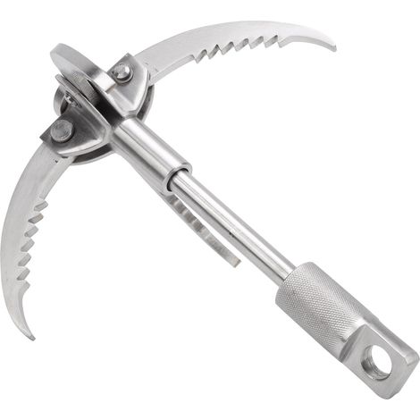 Edelstahl-Enterhaken mit 4 Krallen, faltbarer Haken zum Klettern und für Outdoor-Überlebenssituationen (1/5)