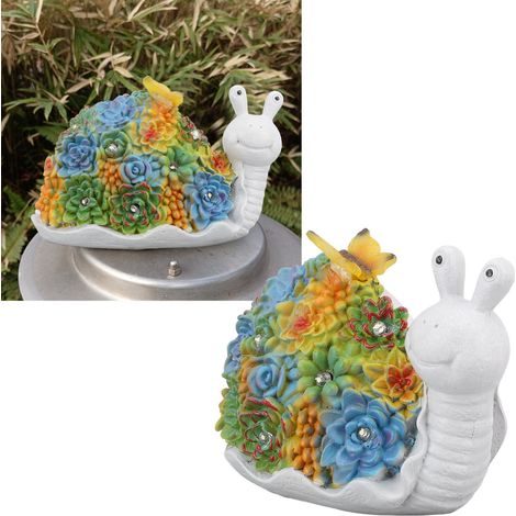 Estatua de hada con energía solar, ecológica, adorable, lámpara de jardín decorativa con sensor, piedras, para uso interior y exterior, 2024 LED RGB regulables, batería AA NiMH de 600 mAh. (1/5)