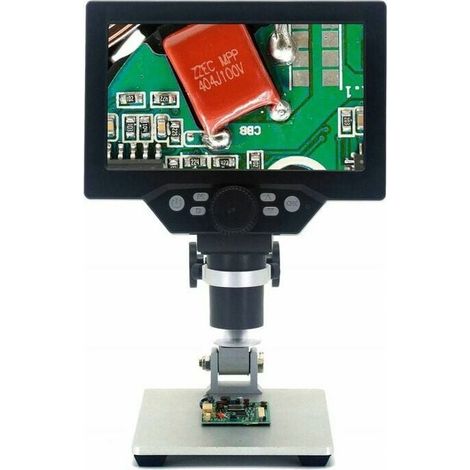 Microscope Numerique - 12 Mpx - Grossissement 1 à 1200x - Écran LCD 7 Pouces - Pour Contrôle Qualité Industriel - 1 Pièce (1/5)