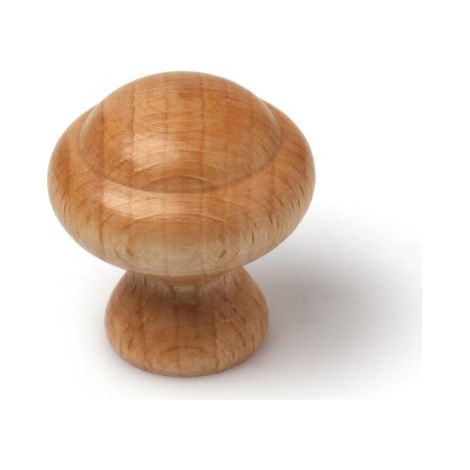 Pomo para mueble, modelo 257, de madera de haya, ø30 mm (1/2)
