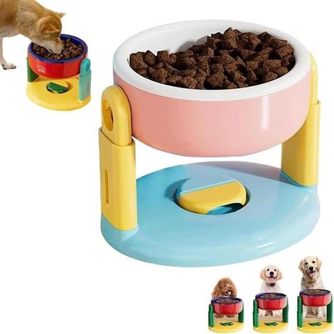 Gamelle à ventouse à hauteur réglable pour l'eau et la nourriture des chiens et des chats (1/5)