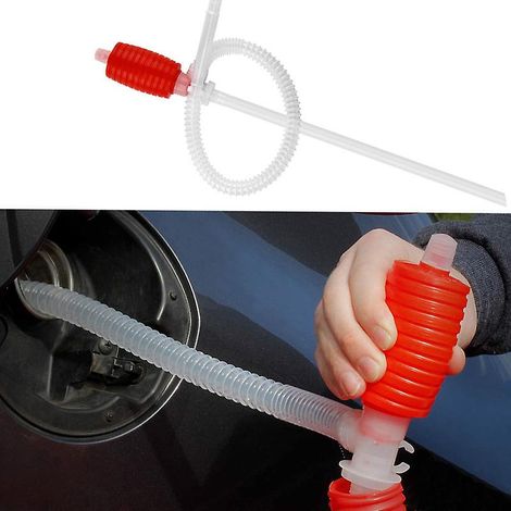 Pompe à vide manuelle à piston pour liquides, tuyau flexible en plastique PE, pompe à tirage pour vin, eau, diesel, essence, huile et autres liquides avec piston manuel et tuyau flexible. (1/5)