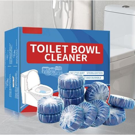 12 Pastilles de Nettoyant pour Wc,Nettoyant pour Réservoir à Double Action,Prévient le Calcaire et la Saleté,Protège Glaçure,Parfum (1/5)