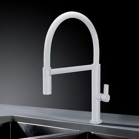 Imex -  Grifo Monomando de Cocina Extraible Blanco Serie  Laos
