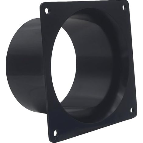 Bride de Raccordement Murale pour Système de Ventilation Blanc - Raccord de Conduit d'aération - Pour tuyau de ventilation(Noir/100mm) (1/5)