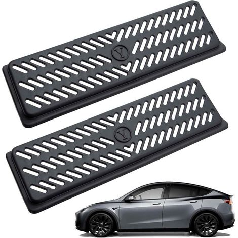 2 Pièces Model Y Grille Accessoires, Protection de La Grille D'aération du Flux D'air pour Te-sla Model Y, Masque D'aération du Siège Model Y 2020-2024 Accessoires (1/4)