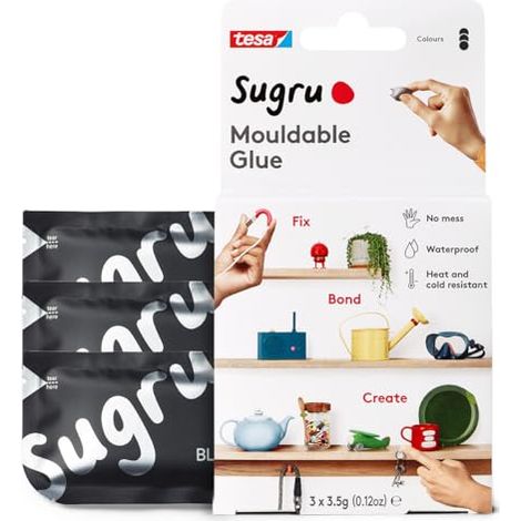 Tesa Sugru adhesivo moldeable negro pack de 3 tubos