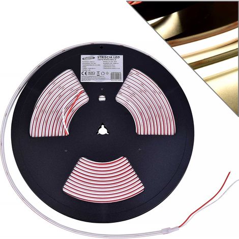 STRISCIA LED 2025 24V LUCE NATURALE 4000K° FLESSIBILE E TAGLIABILE IP68 - ILLUMINAZIONE IMPERMEABILE PER ESTERNI E INTERNI