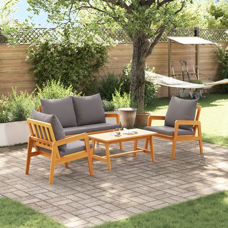 Bistrogarnitur 4 pcs Braun 75 x 45 x 38cm Massivholz Akazie vidaXL (1/5)